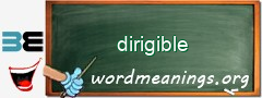 WordMeaning blackboard for dirigible